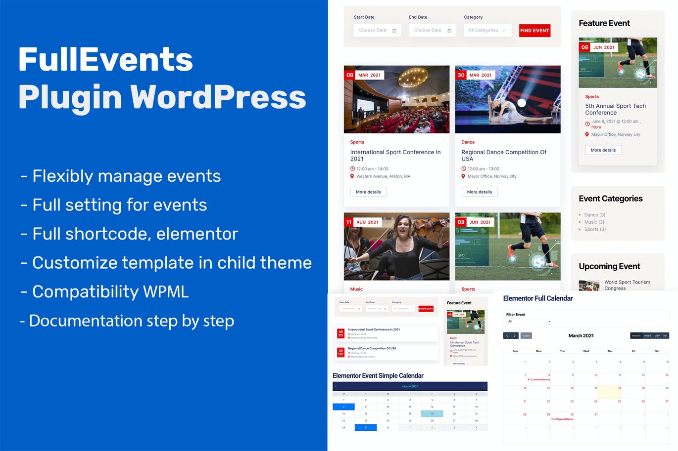 事件插件WordPress-FullEvents