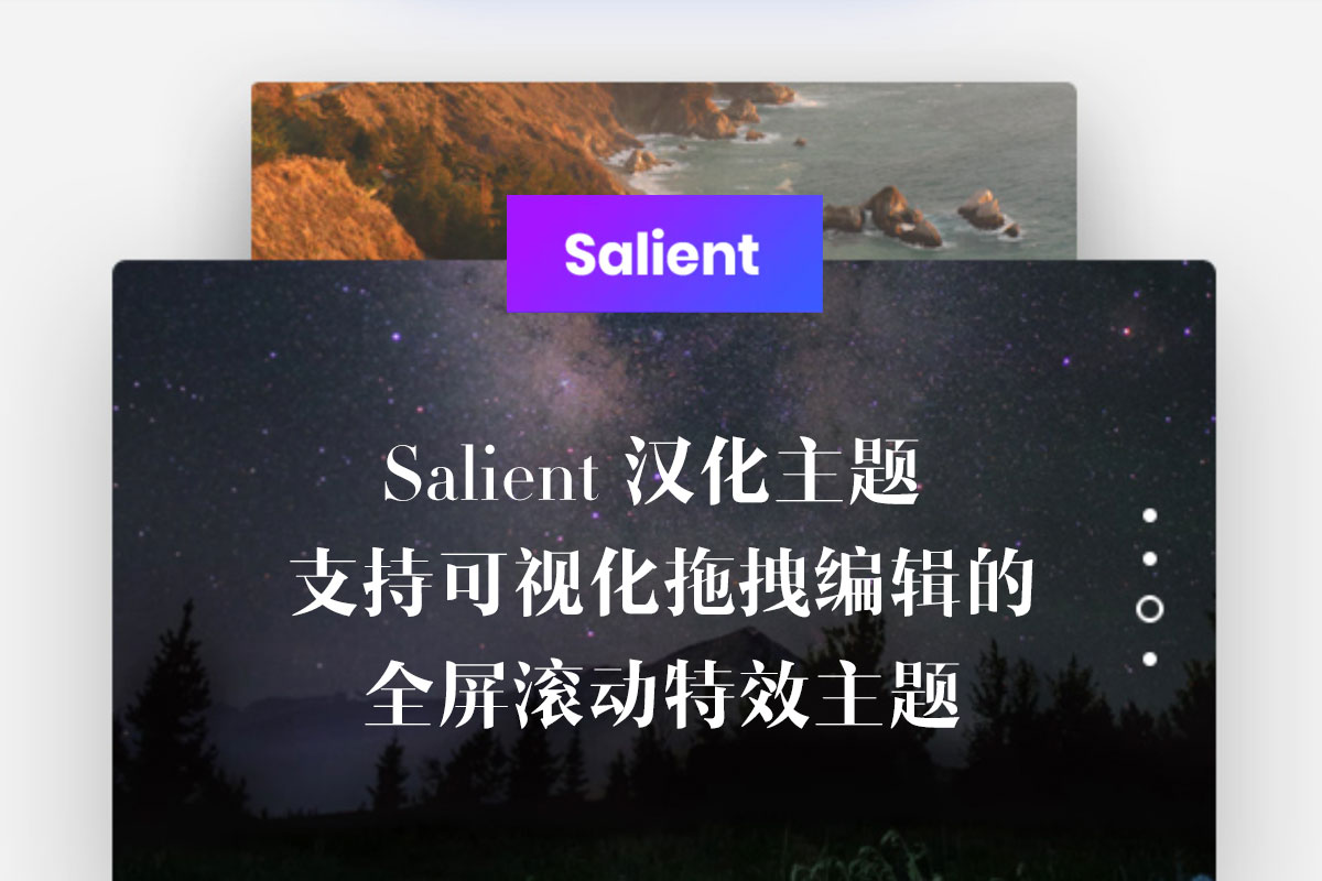 Salient 中文汉化主题 全屏滚动 全屏轮播 的响应式WordPress网站模板